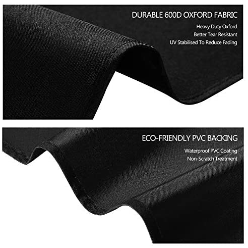 Dokon 2 Seat Garden Bench Cover with Air Vent, Waterproof, Windproof, Anti-UV, Heavy Duty Rip Proof 600D Oxford Fabric Outdoor Patio Bench Seat Cover (134 x 66 x 63 / 89cm) - Black - Image 4