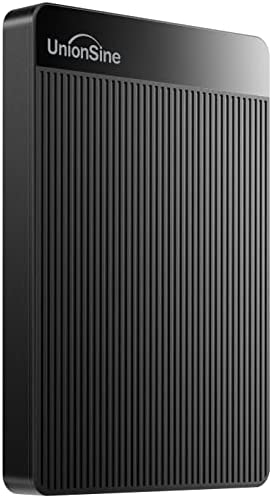 External Hard Drive 500GB Ultra Slim Portable Hard Drives USB 3.0 HDD Storage Compatible for PC, Mac, Laptop, Xbox, Xbox one, PS4(Black) UnionSine-HD-006