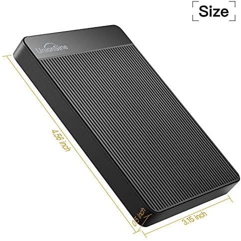 External Hard Drive 500GB Ultra Slim Portable Hard Drives USB 3.0 HDD Storage Compatible for PC, Mac, Laptop, Xbox, Xbox one, PS4(Black) UnionSine-HD-006 - Image 3