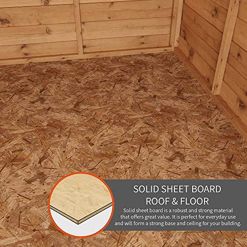 WALTONS EST. 1878 Wooden Garden Shed 10x8 Outdoor Storage Building, Apex Roof (10 x 8 / 10Ft x 8Ft) - Image 4