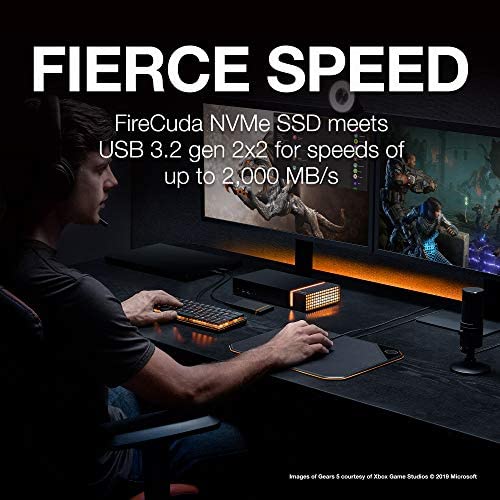 Seagate Firecuda Gaming SSD, 500 GB, External SSD, USB-C USB 3.2 Gen 2x2 NVMe, for PC Laptop, 3 year Rescue Services (STJP500400) - Image 3