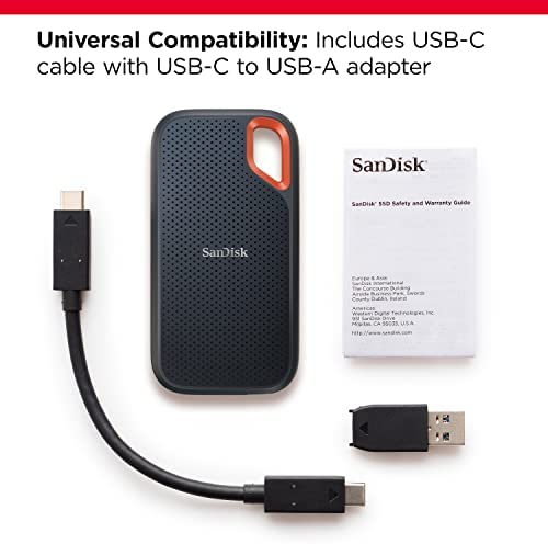 SanDisk Extreme 1TB Portable NVMe SSD, USB-C, up to 1050MB/s Read and 1000MB/s Write Speed, Water and Dust-Resistant, Black - Image 3