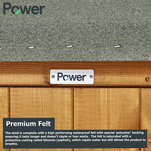 POWER Sheds Summerhouse Shed with Side Storage. 12x6 Power Pent Wooden Summer house 12 x 6… - Image 7