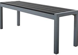 Chicreat 80514 Garden Bench, Silver Grey, Aluminium, 135 x 40 x 45 cm