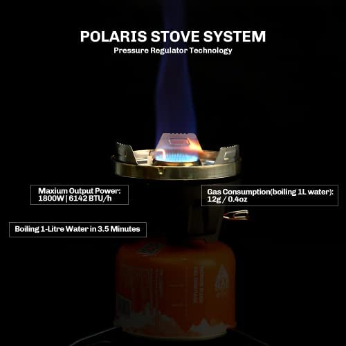 Fire Maple Polaris Cooking System | Portable Camping Backpacking Stove with Micro Regulated Valve | Electric Jet Burner Pot Set | Ideal Camp Water Boiler for Hiking Fishing Trekking Hunting (Black) - Image 6