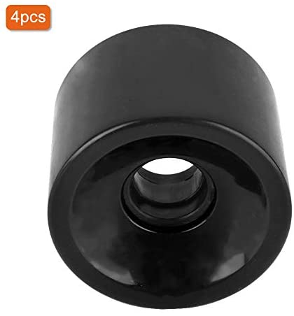 Fafeims 4Pcs 70 * 51mm PU Skateboard Wheels High Resilient Sports Fish Board Wheels Long Board Wheel (Black) - Image 5
