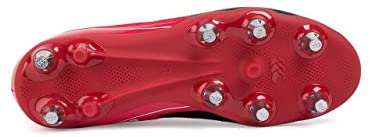 Canterbury CCC Phoenix Raze SG Rugby Boots, Extreme Comfort & Support, Wider Fit, 8 Removable Metal Studs, Black/Red - Image 4
