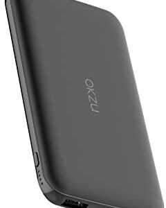 OKZU 10000mAh 5V/2A Power Bank, Thin, Lightweight Compact USB C Portable Charger,External Battery Pack for iPhone,Samsung,Huawei,Heated Vest Jacket