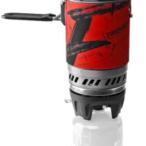 Fire Maple Polaris Cooking System | Portable Camping Backpacking Stove with Micro Regulated Valve | Electric Jet Burner Pot Set | Ideal Camp Water Boiler for Hiking Fishing Trekking Hunting (Black)