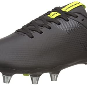 Canterbury CCC Phoenix 3.0 SG Rugby Boots, Built for Soft Ground Play, Lightweight Feel, 8 Metal Stud Outsole, Made for Forwards, Black,
