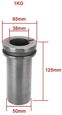 Diyeeni Graphite Crucibles Cup, 1kg/2kg/3kg Crucible, Furnace Torch Melting Casting Gold Silver Scrap Furnace Casting Mould, Metal Graphite Crucible Kit - Image 7