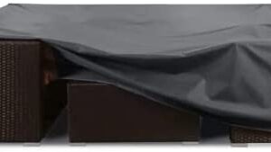 YoungBee Garden Furniture Covers, Rectangular/Square Patio Table Cover, Waterproof, Anti-UV, Upgraded Tear-Resistant 420D Oxford Outdoor/Rattan Patio Furniture Cover 242*162*100cm