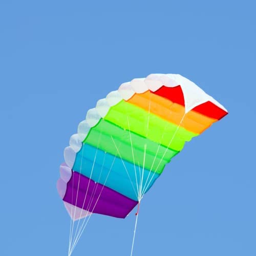 Nicoone Rainbow Kite for Children and Adults, Soft Stunt Sport Parafoil Kite with 30M/ 100FT Rope, Great Outdoor Toys for Beginners, 1. 4M - Image 4