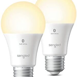 Sengled Smart Bulb, Alexa Light Bulb, Bluetooth Dimmable LED Bulbs E27, Work with Amazon Alexa (Echo and Echo Dot), Remote Control Voice Control, Energy Saving 8.8W 806LM, Soft White, 2 Pack