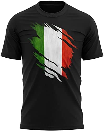 Italy Torn Mens T Shirt, Italy Rugby Gifts, Italia Flag Torn, Italian Gift, Italian Rugby Shirt, GLI Azzurri Present for Him or Her - Image 5