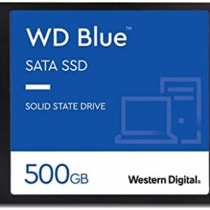 Western Digital WDS500G2B0A WD Blue 3D NAND Internal SSD 2.5 Inch SATA, 500 GB