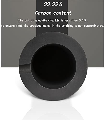 Diyeeni Graphite Crucibles Cup, 1kg/2kg/3kg Crucible, Furnace Torch Melting Casting Gold Silver Scrap Furnace Casting Mould, Metal Graphite Crucible Kit - Image 2