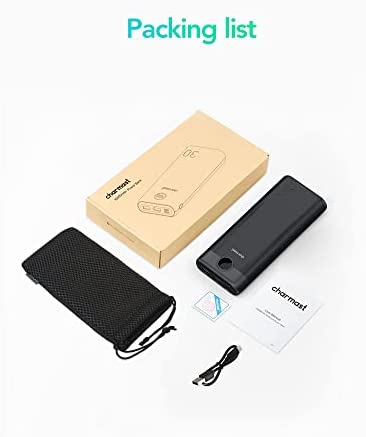 Charmast Power Bank 30000mAh, 20W Power Delivery QC 3.0 USB C Battery Pack Quick Charge Portable Charger 2 Inputs & 3 Outputs with LED Display Compatible with Samsung Huawei iPhone iPad etc. - Image 8