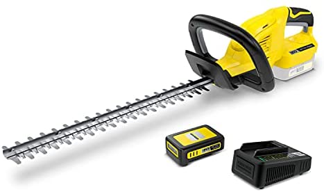Kärcher 18 V Cordless Hedge Trimmer HGE 18-45 Battery Set, Include 18 V/2.5Ah Battery and Fast Charger, Cutting Length: 45 cm, Diamond-ground Blade, Weight: 2.68 kg, Power: Max 250 m