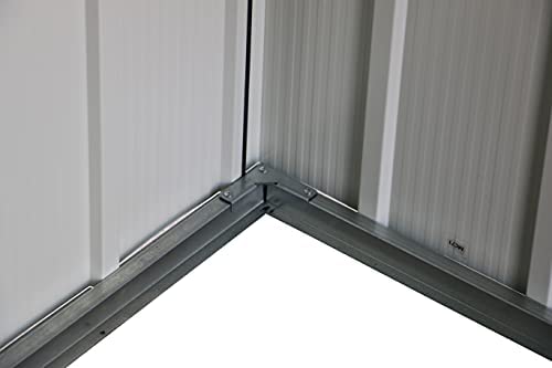 Duramax ECO 6' x 4' Hot-Dipped Galvanized Metal Garden Shed - Anthracite with Off-White Trimmings - 15 Years Warranty - Image 10