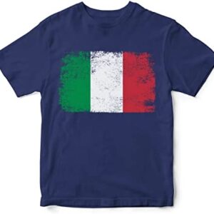 Purple Print House Italy Rugby Flag Kids T Shirt, Italy Birthday Gifts for Italian Rugby Fan, Tournament Outfit Gift Idea, Football Nations Shirts for Boys and Girls