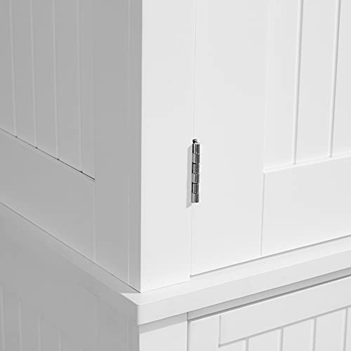HOMCOM Traditional Kitchen Cupboard Freestanding Storage Cabinet with Drawer, Doors and Adjustable Shelves, White - Image 8