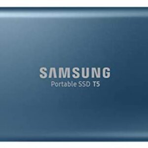 Samsung T5 500 GB USB 3.1 Gen 2 (10 Gbps, Type-C) External Solid State Drive (Portable SSD) Alluring Blue (MU-PA500B)