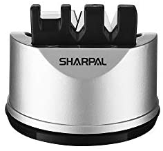 SHARPAL 191H Kitchen Chef Knife and Scissors Sharpener for Straight and Serrated Knives, 3-Stage Knife Sharpening Tool Helps Repair and Restore Blades