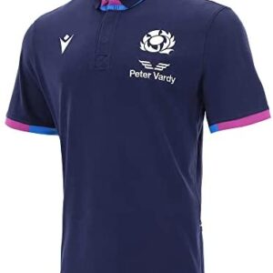 Macron Men's Scotland Rugby 2021/22 Short Sleeve Home Cotton Replica Shirt scotland rugby 2021/22 short sleeve home cotton replica shirt