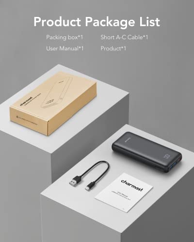 Charmast Power Bank with Led Display 23800mAh Quick Charge 3.0 PD 20W USB C Battery Pack Power Delivery Portable Charger Compatible with Smartphones Tablets and More - Image 7