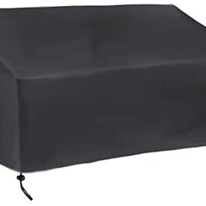 CHEYLIZI Garden Bench Covers 2 Seater, Waterproof, Windproof, Anti-UV, Tear Resistant 210D Oxford Fabric Outdoor Patio Bench Seat Cover