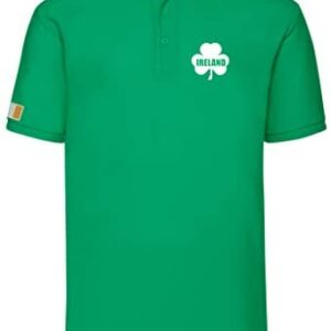 Super Lemon Ireland Irish Adults Rugby Exclusive Retro Vintage Mens Womens Unisex Green Polo Shirt, Great for Any Ireland Rugby Fans for 6 Nations and World Cup Available Upto 3XL