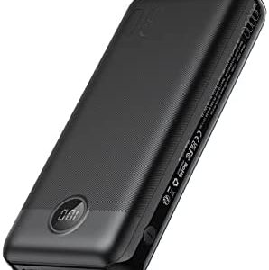 VEGER 30000mAh Power Bank with Led Display, Quick Charge 20W PD 18W QC 3.0 USB C Battery Pack Portable Charger with 4 Outputs & 2 Inputs Compatible with Smart Phones, Tablet and More.