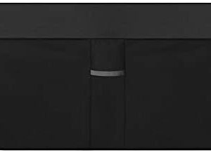 Dokon Garden Furniture Cover with Air Vent, Waterproof, Windproof, Anti-UV, Heavy Duty Rip Proof 600D Oxford Fabric Large Patio Set Cover, Garden Table Cover, Rectangular (242 x 162 x 100cm) - Black
