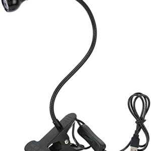 3W 395NM UV LED Black Light Lamp, UV Glue Curing Lamp with Flexible Gooseneck and Clip Portable USB Blacklight for Phone Circuit Board Repairing Gel Nail Ultraviolet Curing Satin Detection