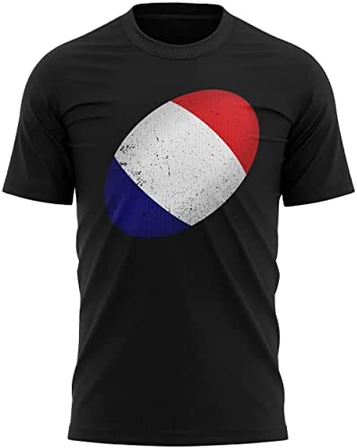 Purple Print House France Flag Rugby Ball T Shirt, France Birthday Gifts for French Rugby Fan, Tournament Outfit Gift Idea, Football Nations Shirts for Men Women and Kids