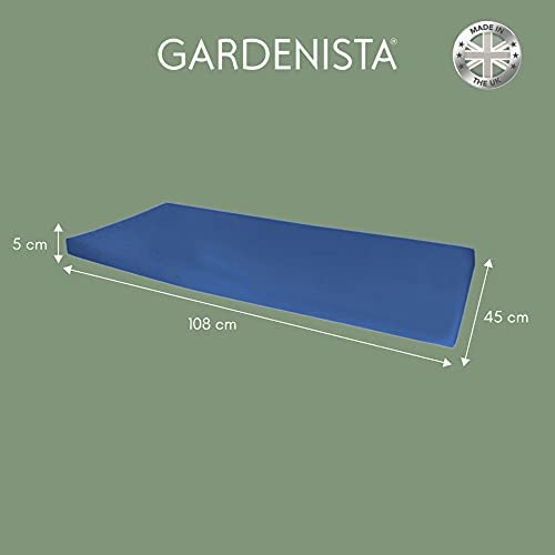 Gardenista Garden Bench Patio Pad | Bench Furniture Outdoor 2 Seater Cushion | Water Resistant Material | Comfortable Durable and Lightweight (Blue) - Image 2