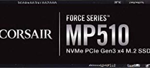 Corsair MP510, Force Series, 960GB M.2 NVMe PCIe x4 Gen3 SSD (Sequential Read Speeds of up to 3,480 MB/s, Write Speeds of up to 3,000 MB/s, 3D TLC NAND and Compact M.2 Form Factor) Black