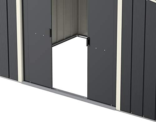 Duramax ECO 6' x 4' Hot-Dipped Galvanized Metal Garden Shed - Anthracite with Off-White Trimmings - 15 Years Warranty - Image 15
