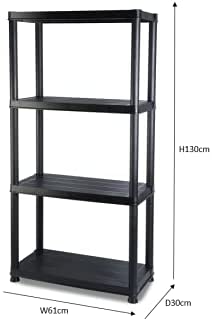 Addis 516571 4 Shelf Storage, Black, 12" - Image 7