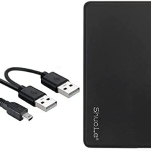 TISHITA Portable External Hard Drives, Storage Backup 2TB Slim USB 2.0 HDD, for PC for PS4 for Laptop Professionals Gaming, Black