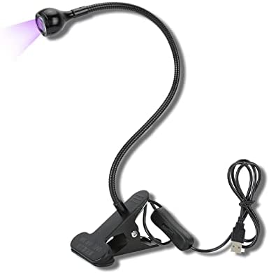 Hyuduo1 UV Glue Curing Lamp, USB 3W UV Ultraviolet LED Black Light Fixtures with Gooseneck, UV Glue Curing LED Lamp Light for Repairing Phones, Fluorescent Agent Detection
