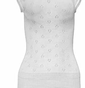 itronik New Snowdrop Ladies Thermal Underwear-Vest, Short Sleeve, Long Sleeved, Vest, Shoulder top, Long John, Panties - White & Black - Made in The UK