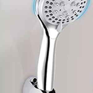 Hand Shower Head 5 in 1 Chrome. Powerful High Pressure Shower Head with 5 Modes. Water-Saving Shower Head for Bathroom, Spa, Round 11CM