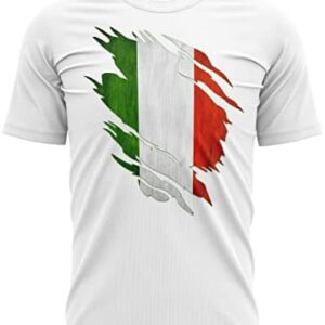 Italy Torn Mens T Shirt, Italy Rugby Gifts, Italia Flag Torn, Italian Gift, Italian Rugby Shirt, GLI Azzurri Present for Him or Her