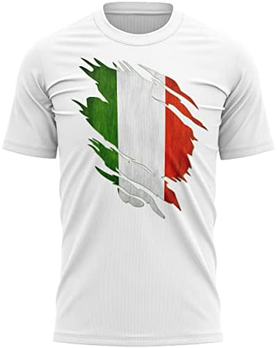 Italy Torn Mens T Shirt, Italy Rugby Gifts, Italia Flag Torn, Italian Gift, Italian Rugby Shirt, GLI Azzurri Present for Him or Her