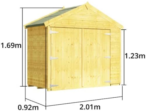 BillyOh Mini Master Bike Store with Apex Roof and Floor Wooden Bike Shed Garden Storage Box (3 x 6) - Image 5
