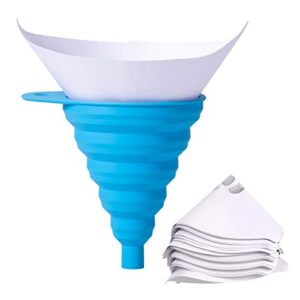 3D Printer Resin Filter Disposable – with Cone Silicone Resin Funnel, Paint Strainer or Resin Strainer kit for uncured resin recycling