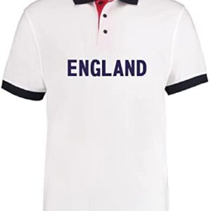 Retro Look Unisex England Supporters Polo Shirt Supporting England During Football Cricket Rugby Great for Any Birthday Present Secret Santa Present Non Official