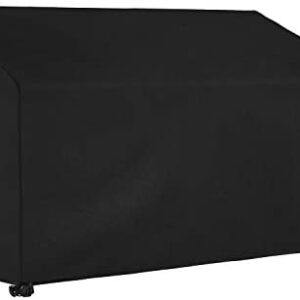 Dokon 3 Seat Garden Bench Cover with Air Vent, Waterproof, Windproof, Anti-UV, Heavy Duty Rip Proof 600D Oxford Fabric Outdoor Patio Bench Seat Cover (163 x 66 x 63 / 89cm) - Black